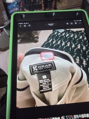 Gear For Sports Men’s Cream and Black Trim Sweater - XL